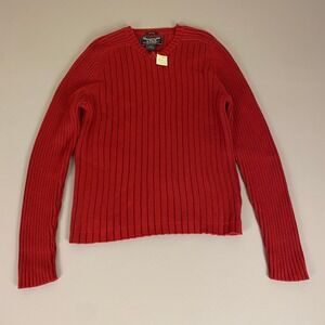 Abercrombie & Fitch Muscle Fit Cotton‎ Knit Sweater Men's XL Ribbed Red New NWT